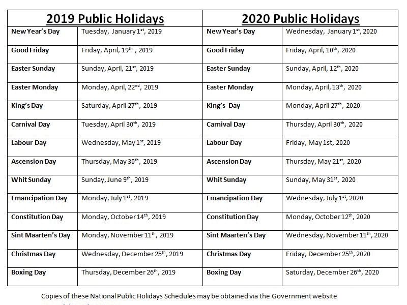 Zoeken Vlieger lijn Praktische info / Kalender van feestdagen 2019 & 2020 in het Nederlandse  deel: op je agenda! - Faxinfo